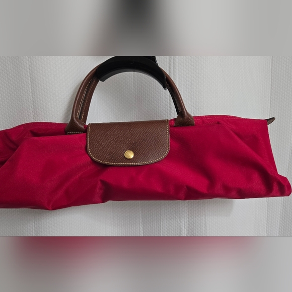 EUC Longchamp Foldable Red Tote Bag - Picture 2 of 11